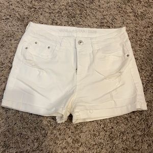 Vanilla Star High Rise White Shorts